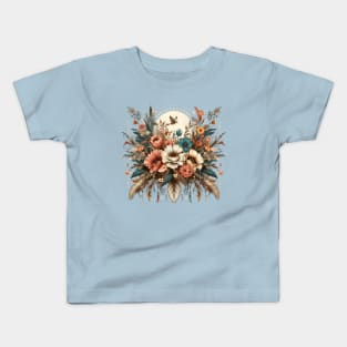 Vintage Blooms Boho Kids T-Shirt